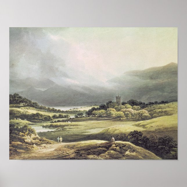 Poster Vue du château de Dunloe, Killarney, 1805 (Devant)