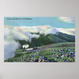 Poster Vue du fameux chemin de fer Cog