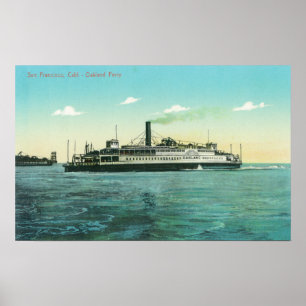 Poster Vue du ferry Oakland