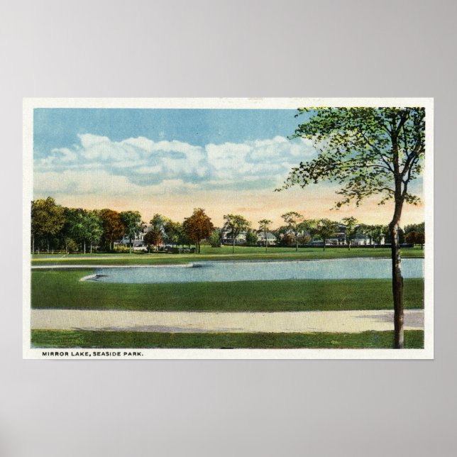 Poster Vue du parc marin sur le lac Mirror (Devant)