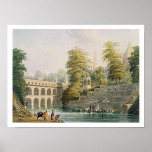 Poster Vue du pont près de Baroda dans Guzerat, de Vo
