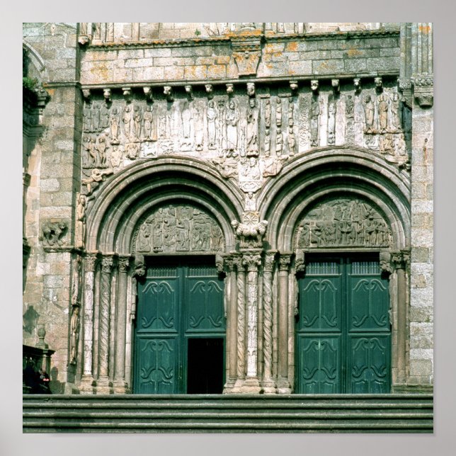 Poster Vue du portail du transept sud c.1100-04 (Devant)