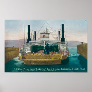 Poster Vue du SP Ferry Boat Solano à quai
