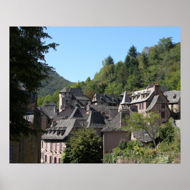 Poster Vue du village médiéval (photo) (Devant)