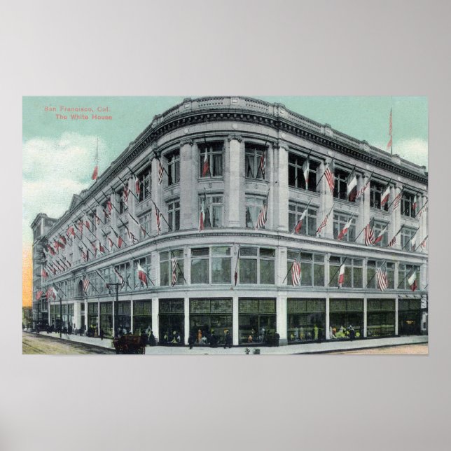 Poster Vue extérieure de la Maison Blanche (Devant)