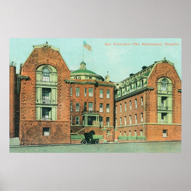 Poster Vue extérieure de l'hôpital Hahnemann (Devant)