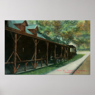 Poster Vue extérieure de taverne et de chaussée de Fitc