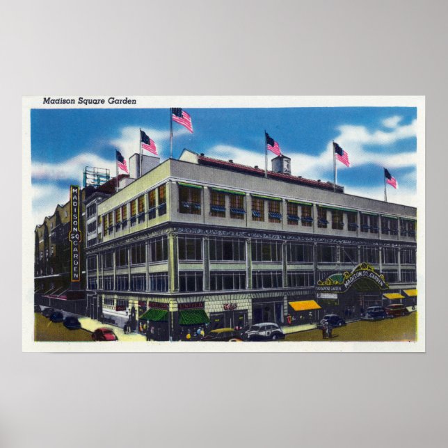 Poster Vue extérieure du jardin Carré de Madison (Devant)