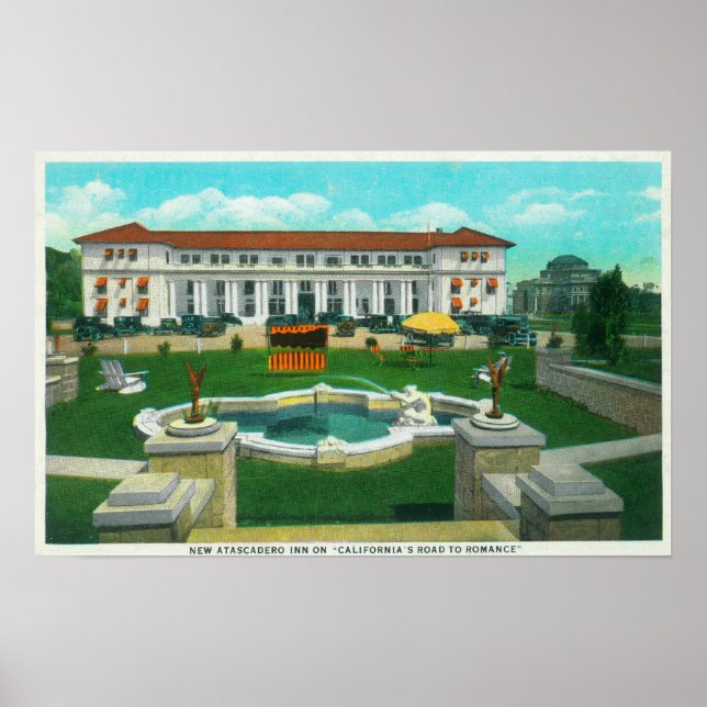 Poster Vue extérieure du nouveau Atascadero Inn Bungalow (Devant)