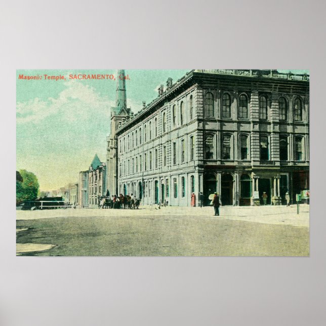 Poster Vue extérieure du temple maçonnique 2 (Devant)