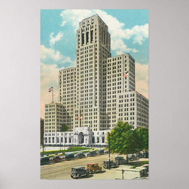 Poster Vue externe du NY State Office Bldg (Devant)