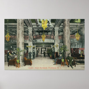 Poster Vue intérieure du hall de l'hôtel Rochester