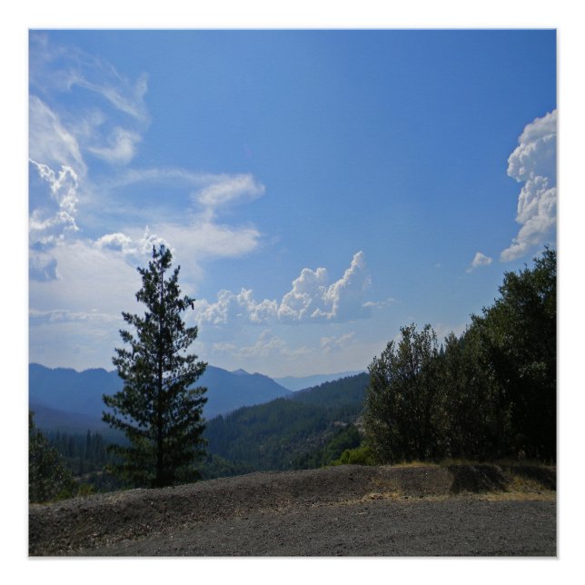 Poster Vue magnifique sur la vallée de Hayfork... (Devant)