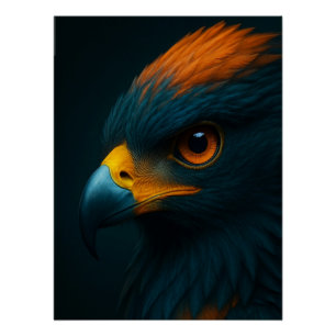 Poster Vue majestueuse - Portrait d'aigle ultra-réaliste