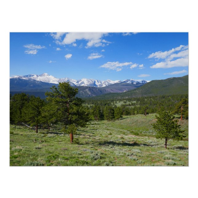 Poster Vue panoramique des montagnes Rocheuses (Devant)