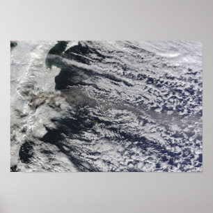 Poster Vue satellite d'un panache de cendres