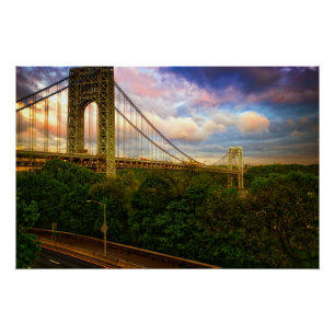 Poster Vue semblant du sud - occidental de Manhattan