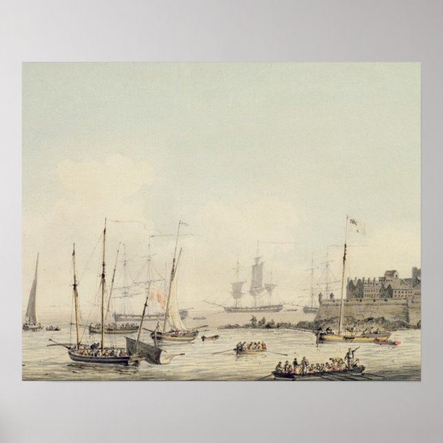 Poster Vue sur Castle Cornet, Guernesey, avec Livraison,  (Devant)