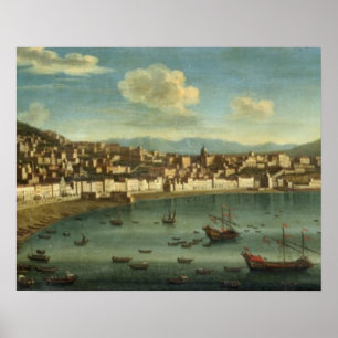 Poster Vue sur la baie de Naples depuis la baie de Chiaia