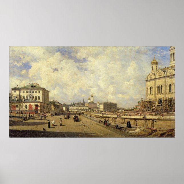 Poster Vue sur la cathédrale Christ Sauveur (Devant)