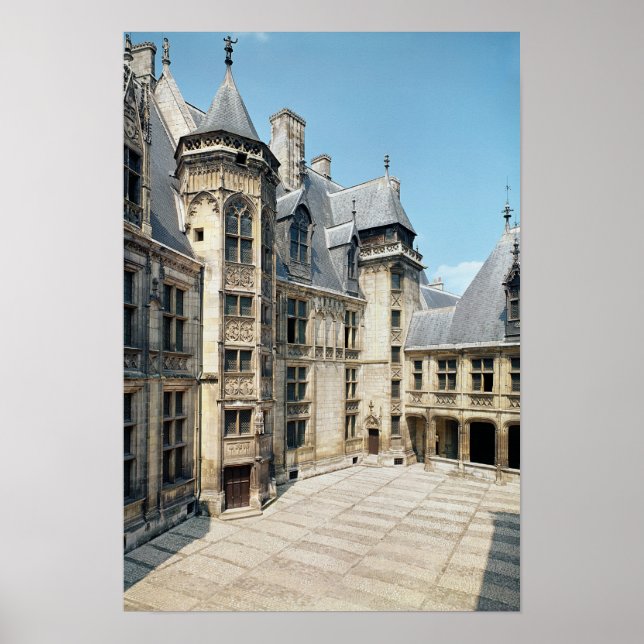 Poster Vue sur la cour intérieure, 1443-51 (Devant)