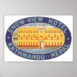 Poster Vue sur la neige Hotel Kathmandu Nepal