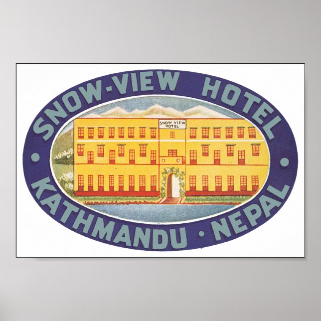 Poster Vue sur la neige Hotel Kathmandu Nepal (Devant)