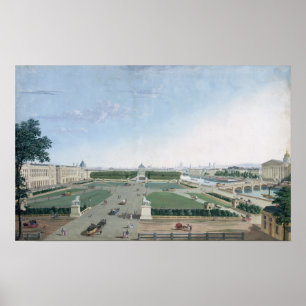 Poster Vue sur la place Louis XV et le jardin des