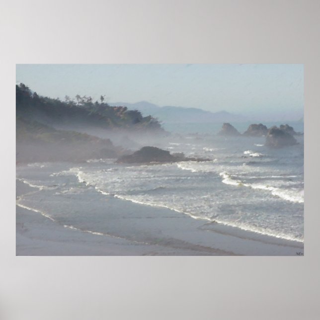 Poster Vue sur la plage Ecola (Devant)