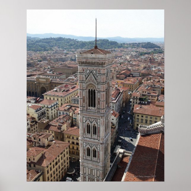 Poster Vue sur le clocher de Giotto (Campanile di (Devant)