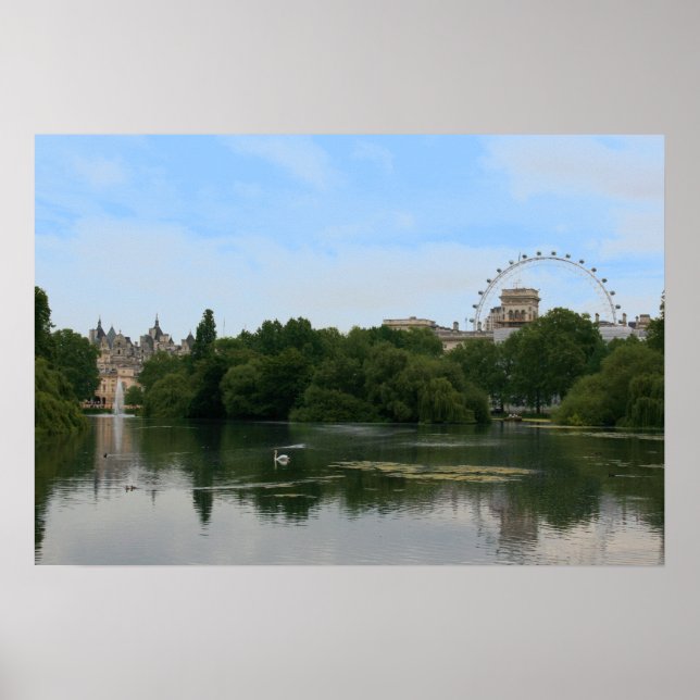 Poster Vue sur le lac St James (Devant)