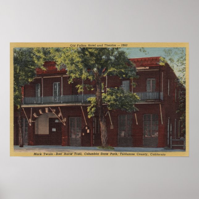 Poster Vue sur le Old Fallon Hotel & Theater (1860) (Devant)