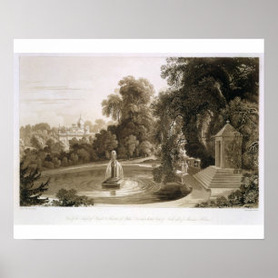 Poster Vue sur le Temple de Suryah et la Fontaine de M