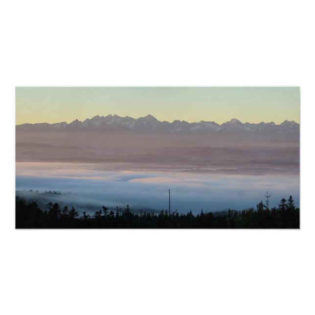 Poster Vue sur les Tatras depuis Gorce (Devant)