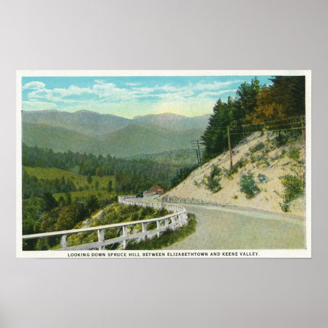 Poster Vue sur Spruce Hill avant Keene Valley (Devant)