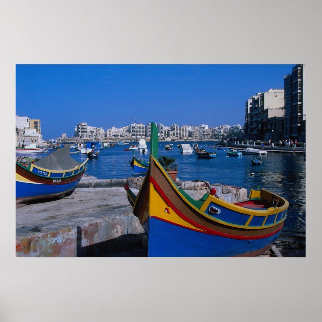 Poster Vue sur St Julian, Malte (Devant)