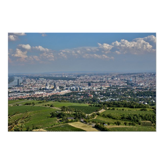Poster Vue Sur Vienne Depuis Kahlenberg (Devant)