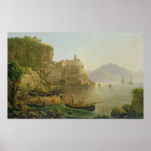 Poster Vue vers Atrani sur Amalfi, 1817