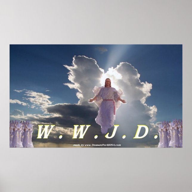 Poster W.W.J.D. Conçu Par TreasureForAllUSA.com (Devant)