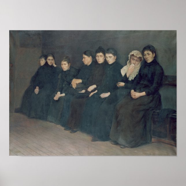 Poster Waiting in the Clinic, 1888 (Devant)