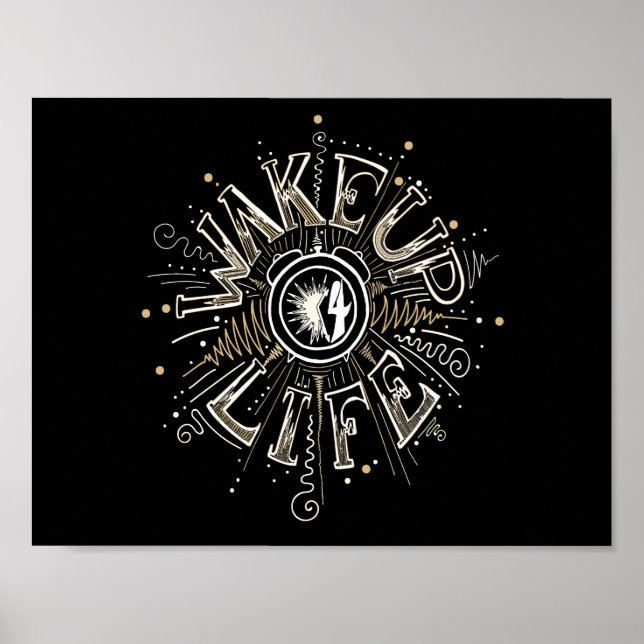 Poster WAKE UP 4 LIFE quota illustration (Devant)