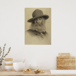 Poster Walt Whitman : Le bon poète gris