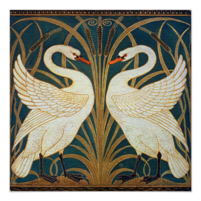 Poster Walter Crane Swan (Devant)