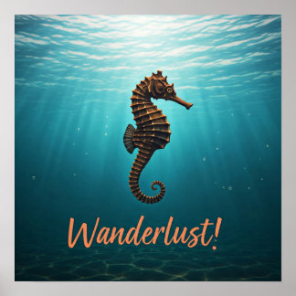 Poster Wanderlust Seahorse