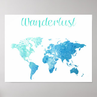 Poster Wanderlust Watercolor