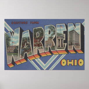 Poster Warren, OhioGrandes lettres ScènesWarren, OH