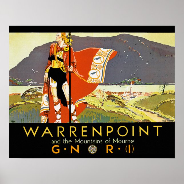 Poster Warrenpint et les montagnes de Mourne (Devant)