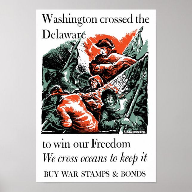 Poster Washington A Traversé Le Delaware — 2ÈME GUERRE MO (Devant)