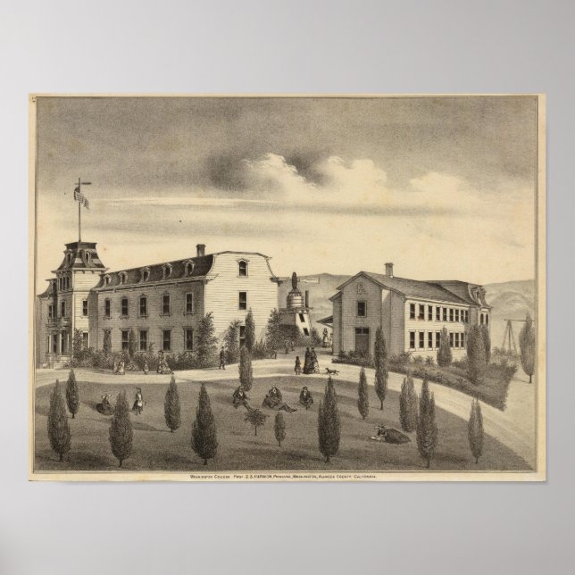 Poster Washington College, Calif (Devant)