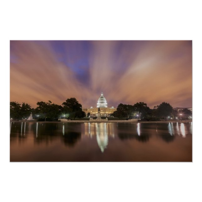 Poster Washington DC, Capitol Building (Devant)